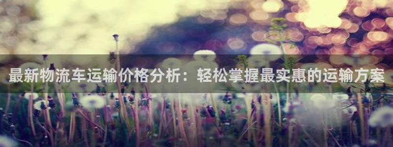 多多28赌博软件正规吗：最新物流车运